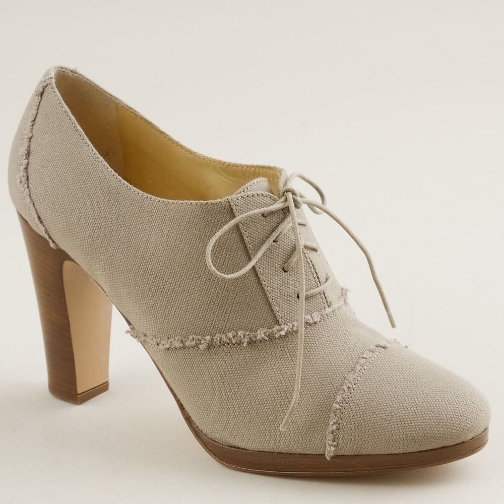 J.Crew Campbell High-heel Oxfords Size 8